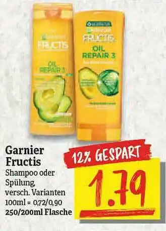 NP Discount Garnier Fructis Shampoo Oder Spülung Angebot