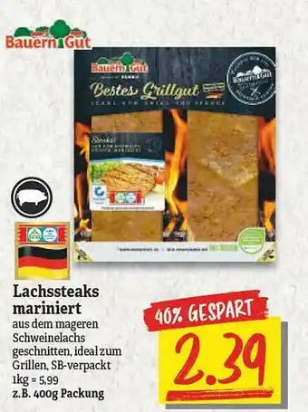 NP Discount Lachssteaks Mariniert Bauerngut Angebot