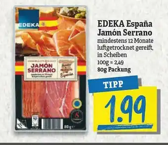 NP Discount Edeka España Jamón Serrano Angebot