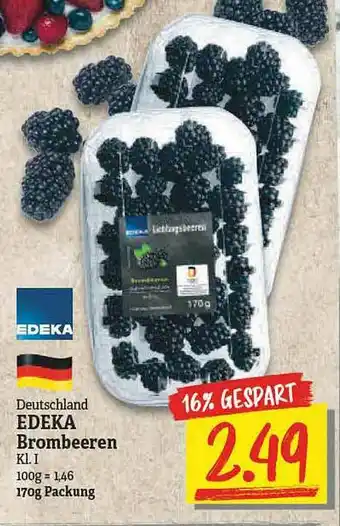 NP Discount Deutschland Edeka Brombeeren Angebot