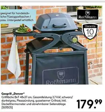 Hellweg Gasgrill denver rothmann Angebot