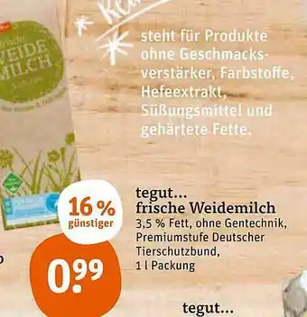 tegut Tegut Frische Weidemilch Angebot