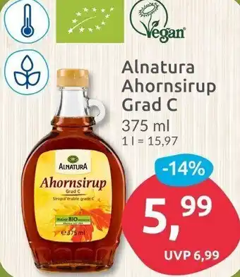 Budni Alnatura Ahornsirup Grad C 375 ml Angebot