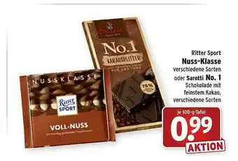 Wasgau Ritter Sport Nuss-klassse Oder Sarotti No. 1 Angebot