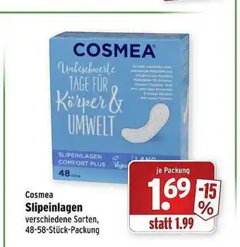 Wasgau Cosmea Slipeinlagen Angebot