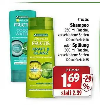 Wasgau Fructis Shampoo Oder Spülung Angebot