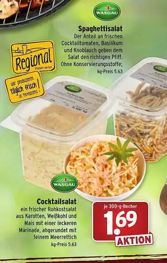 Wasgau Cocktailsalat Oder Spaghettisalat Angebot