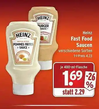 Wasgau Heinz Fast Food Saucen Angebot