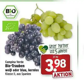 Wasgau Campina Verde Bio-trauben Weiß Oder Blau, Kernlos Angebot