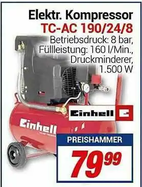 CENTERSHOP Elektr. Kompressor Tc-ac 190 24 8 Angebot