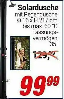 CENTERSHOP Solardusche Angebot