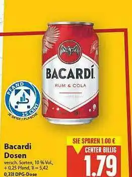 E-Center Bacardi Dosen Angebot