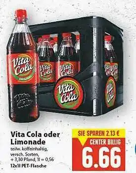 E-Center Vita Cola Oder Limonade Angebot