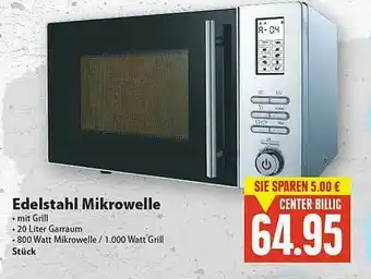 E-Center Edelstahl Mikrowelle Angebot