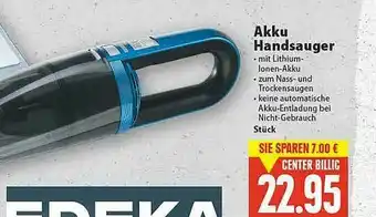 E-Center Akku Handsauger Angebot