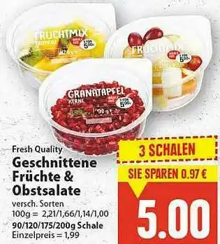 E-Center Geschnittene Früchte & Obstsalate Angebot