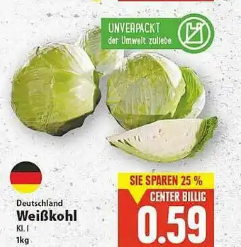 E-Center Weißkohl Angebot