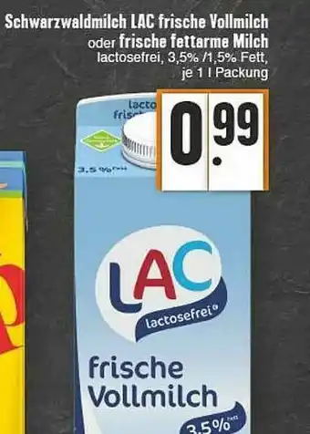 E-Center Schwarzwaldmilch Lac Frische Vollmilch Oder Frische Fettarme Milch Angebot