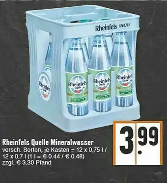 E-Center Rheinfels Quelle Mineralwasser Angebot