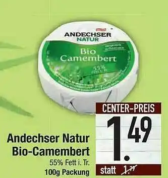 E-Center Andechser Natur Bio-camembert Angebot