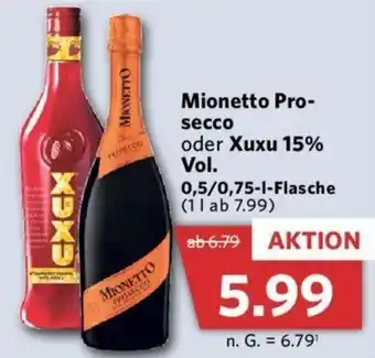 Combi Mionetto Pro-secco oder Xuxu 15% Vol. 0,5/0,75 l Flasche Angebot