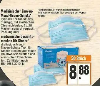 E-Center Medizinischer Einweg-mund-nasen-schutz Oder Medizinische Gesichtsmasken Für Kinder Angebot