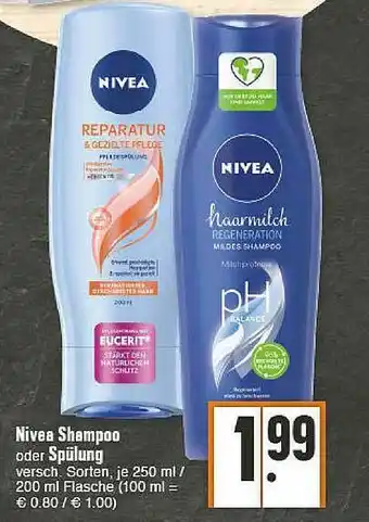 E-Center Nivea Shampoo Oder Spülung Angebot