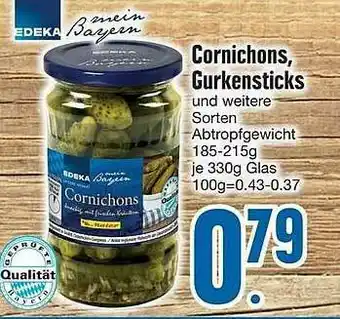 Edeka Edeka Cornichons, Gurkensticks Angebot