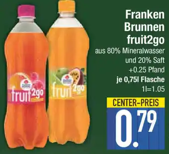 E-Center Franken Brunnen fruit2go 0,75 L Flasche Angebot