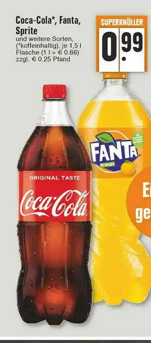 Edeka Coca-cola, Fanta, Sprite Angebot