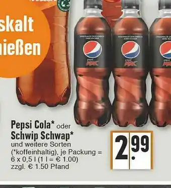 Edeka Pepsi Cola Schwip Schwap Angebot