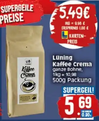 Elli Markt Lüning Kaffee Crema 500g Angebot