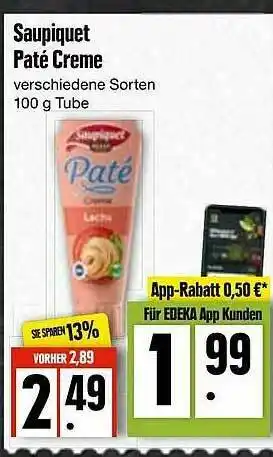 Edeka Saupiquet Paté Creme Angebot