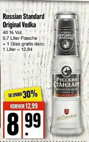 Edeka Russian Standard Original Vodka Angebot