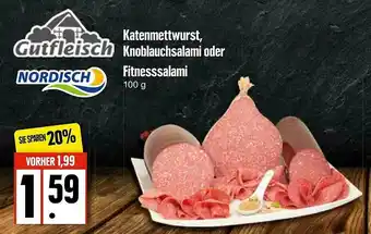 Edeka Gutfleisch Nordisch Katenmettwurst, Knoblauchsalami Oder Fitnesssalami Angebot