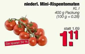 Edeka Scherer Niederl. Mini-rispentomaten Angebot