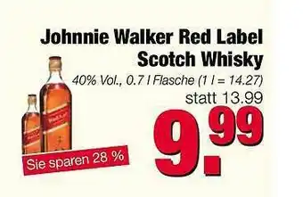 Edeka Scherer Johnnie Walker Red Label Scotch Whisky Angebot