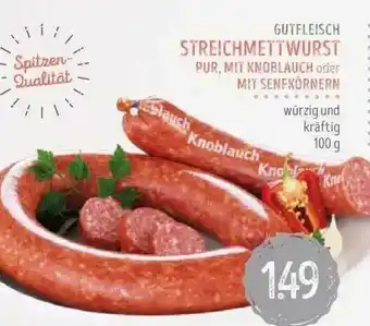 Edeka Struve Gutfleisch Streichmettwurst Pur Mit Knoblauch Oder Mit Senfkörnern Angebot