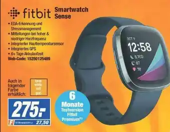 Expert Fitbit Smartwatch Sense Angebot