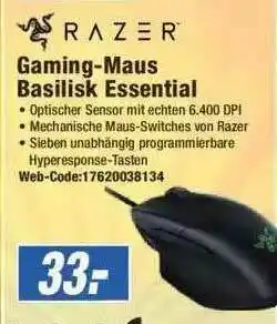 Expert Gaming-maus Basilisk Essential Razer Angebot