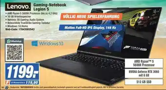 Expert Lenovo Gaming-notebook Legion 5 Angebot