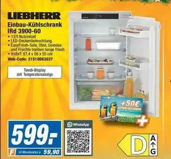 Expert Liebherr Einbau-kühlschrank Ird 3900-60 Angebot