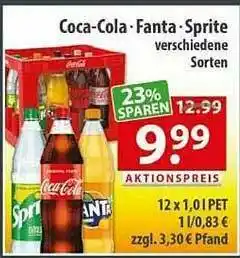 Getränkeland Coca-cola, Fanta, Sprite Angebot