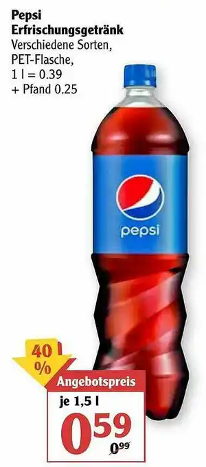 Globus Pepsi Erfrischungsgetränk Angebot