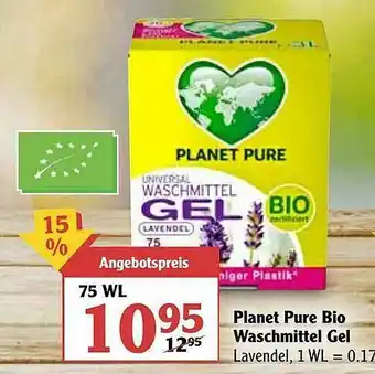 Globus Planet Pure Bio Waschmittel Gel Angebot