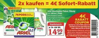 Globus Ariel Waschmittel Pulver, Flüssig Oder All In 1 Pods Angebot