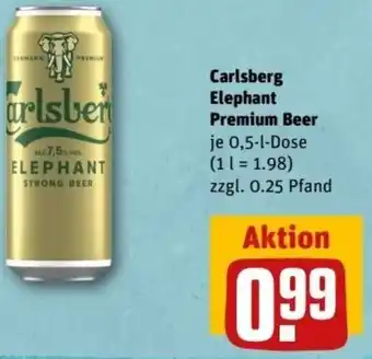 REWE Center Carlsberg Elephant Premium Beer 0,5 L Dose Angebot