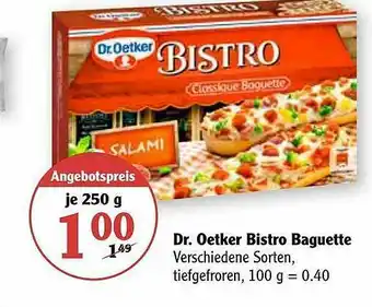 Globus Dr. Oetker Bistro Baguette Angebot