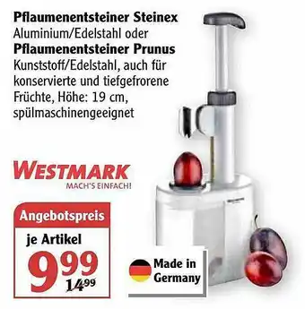 Globus Pflaumenentsteiner Steinex Oder Pflaumenensteiner Prunus Angebot