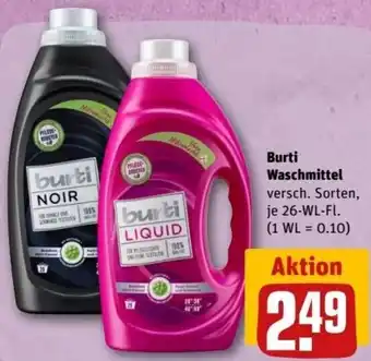 REWE Center Burti Waschmittel 26 WL Fl. Angebot